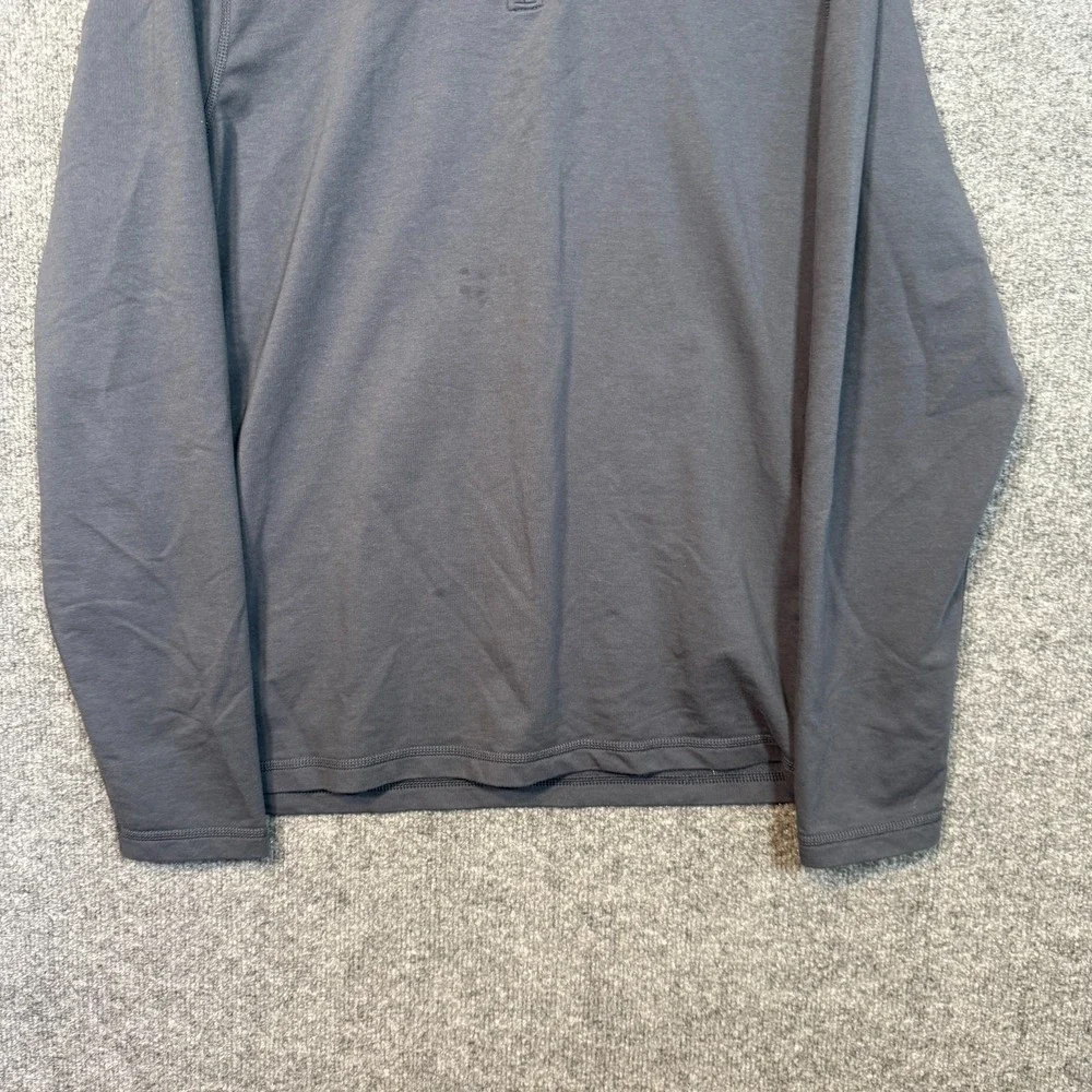 J Crew Pullover Mens Large Blue 1/4‎ Zip Long Sleeve Athletic Top Performance